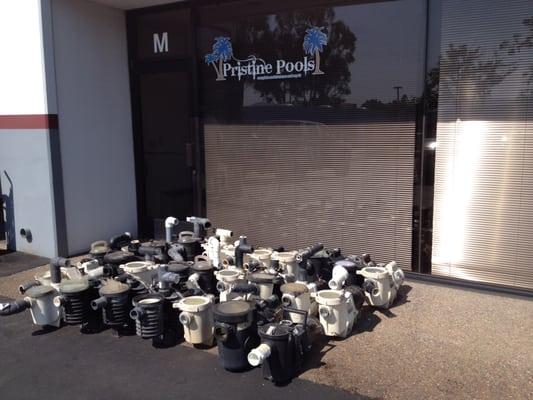 We donated 26 broken pool pumps to Project 41! (http://www.projectfortyone.org/)