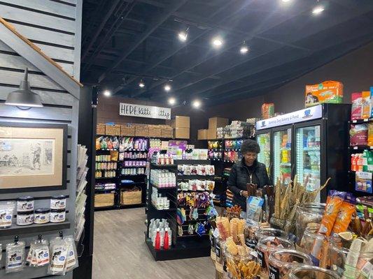 Bakery goods displayed in