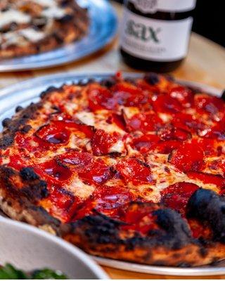 Lil Guy - tomato sauce, pepperoni, hot oil, fresh mozzarella and truffle honey