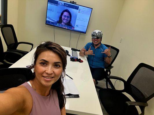 Lynda Fong & Kevin P. Nguyen - Meeting at Equity Zone Mortgage's office (bike to work day)