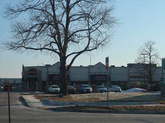 Strip mall storefront.