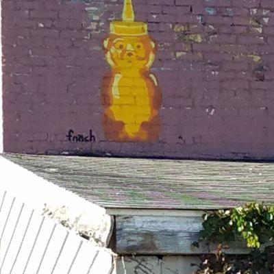 Honey Bear by fnnch 2018 on the north wall of 522 S Wabash on the second story