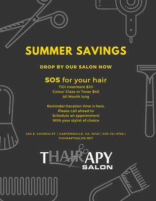 Summer savings