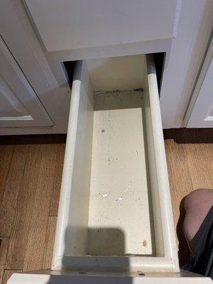 Drawer that wasn't cleaned