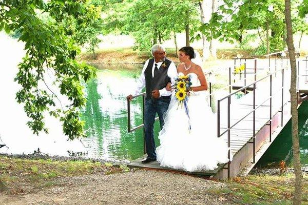 Sonya and her dad Rob, the owners of the winery, It was Sonya's wedding day