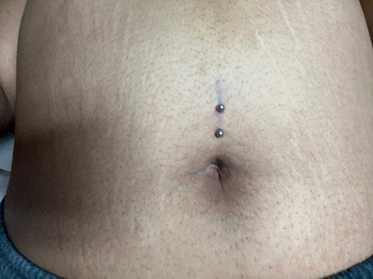 Piercing not even on my bellybutton!