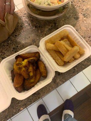 Fried yucca Plantains