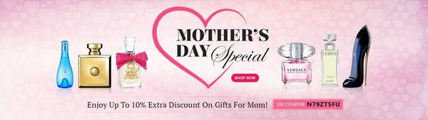 Mother's Day Special - Enjoy Up To 10% Extra Discount On Gifts For Mom! $1 - $200 = 5% $200 + - $400 = 7% $400 + = 10% Coupon Code - N79ZT