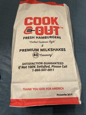 Bag that your food comes in (not a fan of Bible verses on fast food packaging, LOL).