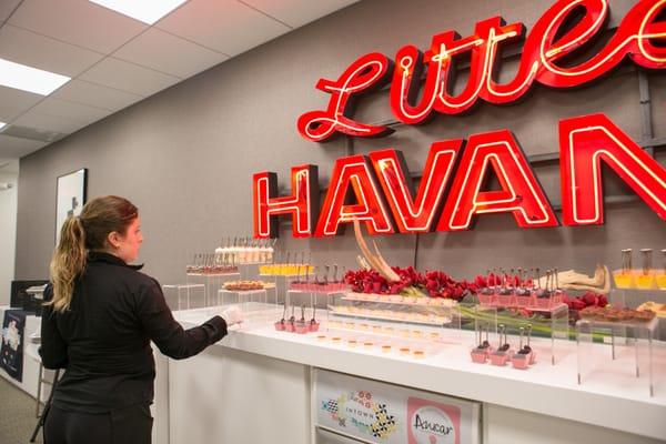 They set up a beautiful dessert bar for our event. Delicious.