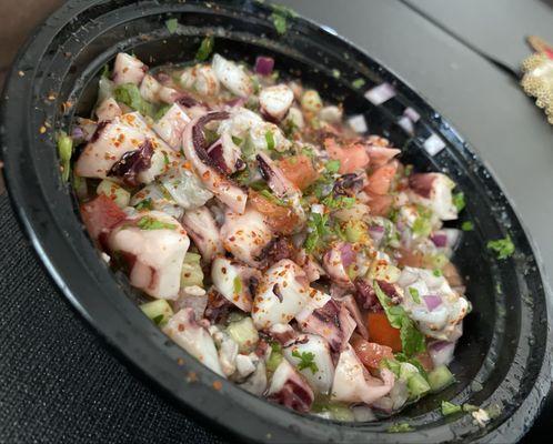 Regular Ceviche with Octopus