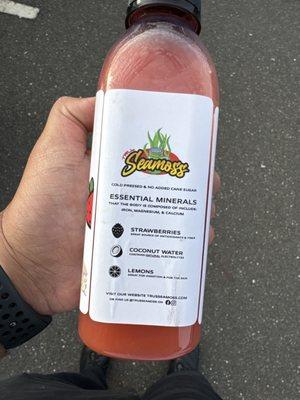 Seamoss strawberry lemonade