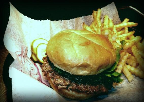 We serve fresh, homemade burgers using meat sold at our local meat market!