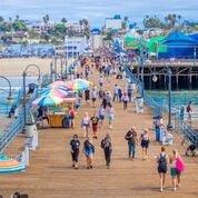 Santa Monica Pier just a short walk away