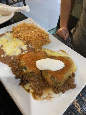 Chile Poblano with beef