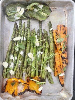 Asparagus, peppers and carrot from the market