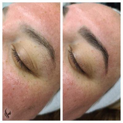 Brow Shape and Tint: before/after