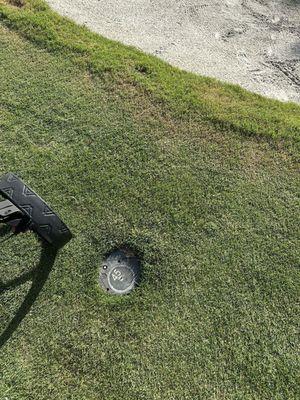 A lot of sprinkler heads have the distance