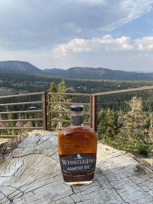 Whistle Pig "Farmstock Rye" and a view of Mammoth