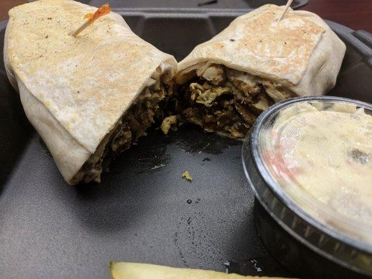 Chicken shawarma wrap.