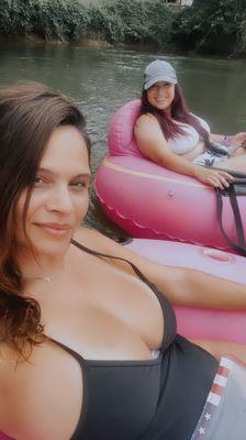 We had a relaxing girl talk session while floating down the river