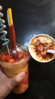 Mangonada and Corn in the Cup