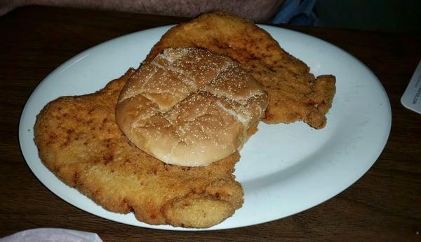 The Barge pork tenderloin sandwich