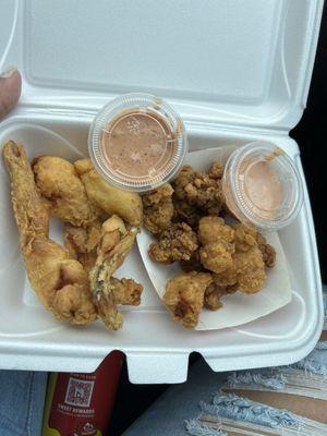 Frog legs and gator bites