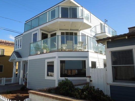 After remodeling in Mission Beach. 3-Story home with elevator and patios around home to take advantage of beautiful views.