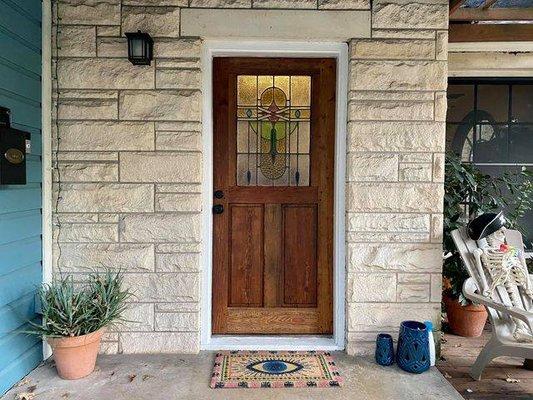 One of our custom door made from reclaim wood