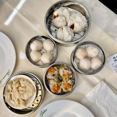 Tripe, Pork and Shrimp dumplings and Steamed Pork Buns