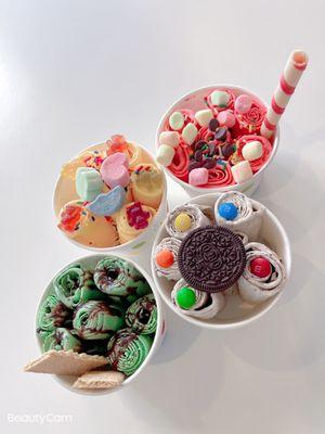 Best friend rolling ice cream /mint cookie rolling ice cream /sunflower rolling ice cream/cookie monster rolling ice cream