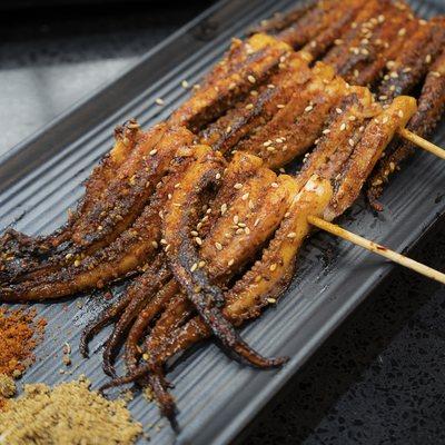 铁板鱿鱼须  Squid Legs Skewers