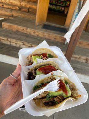 Smoked taco trio