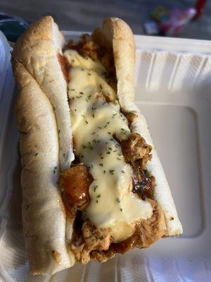 Salmon cheesesteak