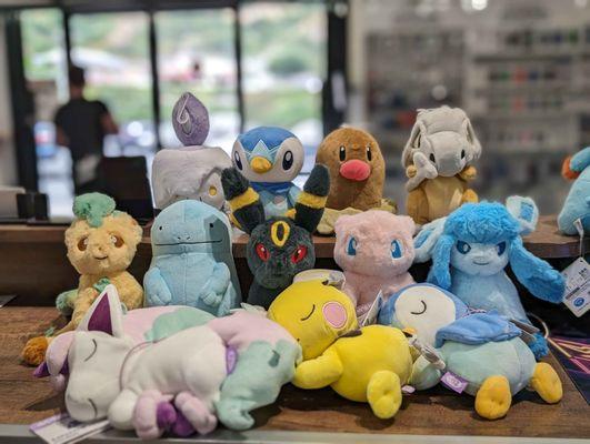 Pokemon plushy restock! Come find your favorite Pokemon today.