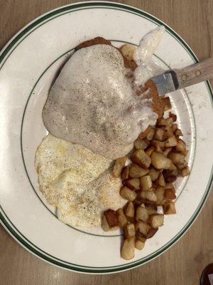 Special Country Fried Steak & eggs