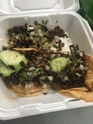 Tacos de Asada. Very generous!