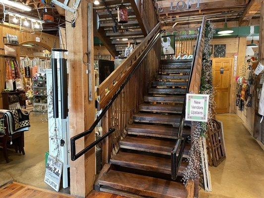 Beautiful hand crafted wood staircase