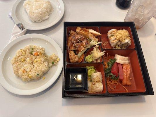 Bento Box - Shashimi - Fried Rice