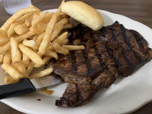 House ribeye and  French fries