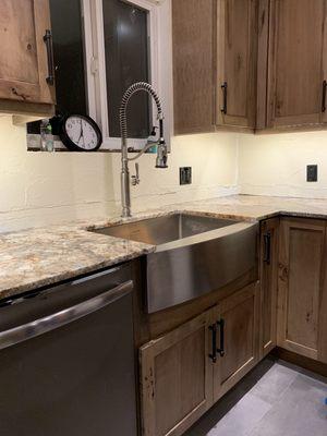 We do all things kitchen. Faucets, sinks, disposals, dishwashers, gas lines.