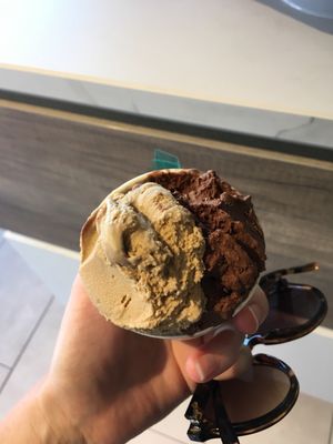 Coffee and dark chocolate gelato  best gelato of my life!!