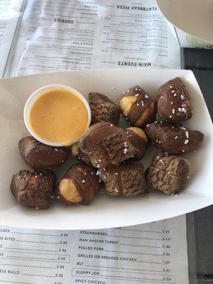 Pretzel bites with beer cheese