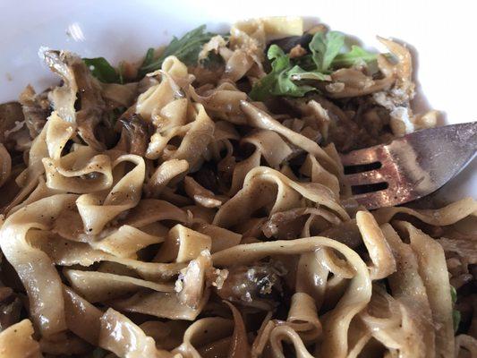 Foraged mushrooms in this tagliatelle pasta dish