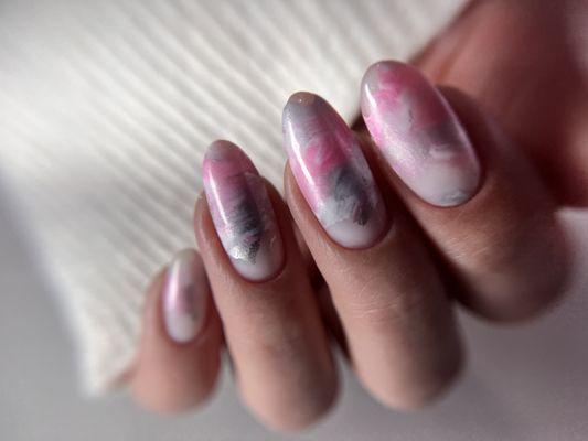 Gel overlay + nail art