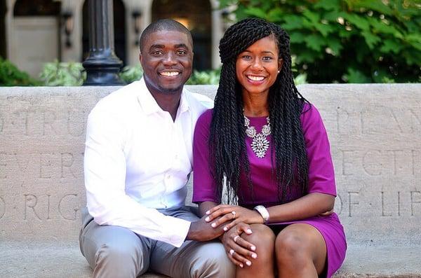 Middle of the back Senegalese twists for my Save the Date! Gorgeous!