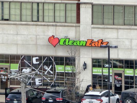 Clean Eatz taken from Ascension across the street