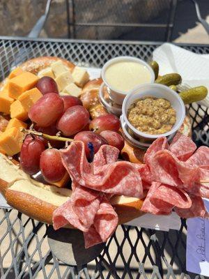 Pretzel charcuterie board