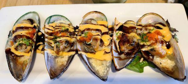 Baked mussels